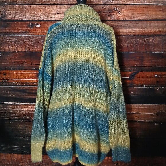 NWT Old Navy Sweater 4X Turtleneck Soft Ombre Space Dye Crochet Knit - Picture 5 of 10